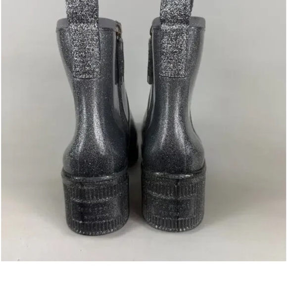 Kate Spade New York Women's 9 Puddle Rain Waterproof Booties Silver Glitter - Picture 6 of 6